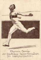 German Olympia-Serie postcard, Deutsche Sportbehörde für Leichtathletik