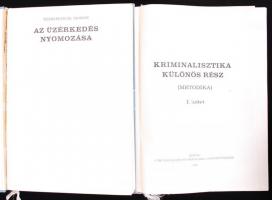 Kriminalisztika. Különös rész I-II. Szerk: Dr. Rudas György. Budapest, 1973, Zrínyi nyomda. Egészvás...