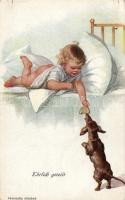 Child with dog