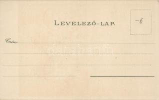 Budapest Margit híd, csónakok, litho s: Raoul Frank