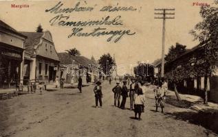 Margitta Main street, the shops of Lajos Winkler and Dávid Grósz