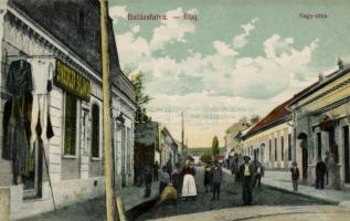 Balázsfalva Nagy utca / street, the shop of Salamon Sinberger