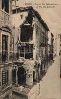 Treviso, Via Indipendenza, damaged buildings