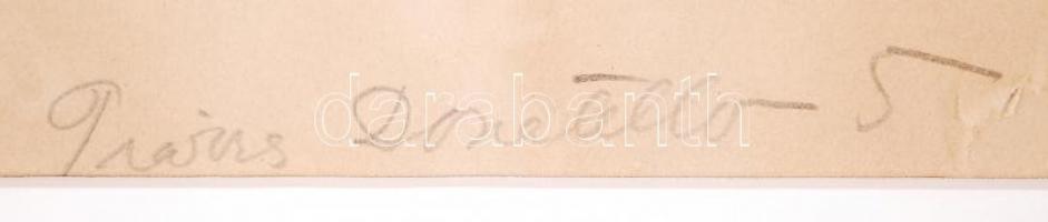 Feszty Masa (1895-1979): Női akt. Szén, papír, kisebb foltok, jelzett, paszpartuban 23×15 cm