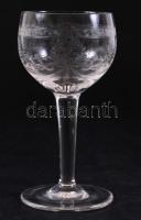 XX. sz eleje 6 db kristály pálinkás pohár / Crystal snaps glasses