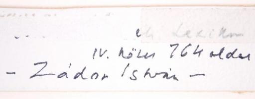 Zádor István (1882-1963): Asszonyok tanulmány. Színes ceruza, papír, jelzett, paszpartuban, 9×13 cm