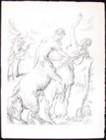 Derkovits Gyula (1894-1934): Pandamonium. 1920. teljes mappa, 12 lap, litográfia 300/248, előlapon s...