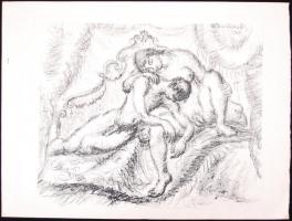 Derkovits Gyula (1894-1934): Pandamonium. 1920. teljes mappa, 12 lap, litográfia 300/248, előlapon s...