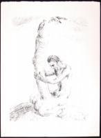 Derkovits Gyula (1894-1934): Pandamonium. 1920. teljes mappa, 12 lap, litográfia 300/248, előlapon s...