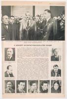 Schwott Lajos (1906?-1987): 9 db karikatúra. Akvarell, papír, jelzett, 11×13 cm