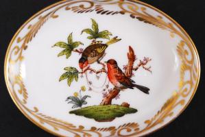 2db, Rothschild-mintás, kézzel festett, aranyozott, jelzett Herendi tálka / 
Hand painted Herendi pl...