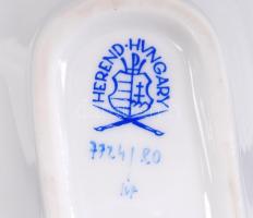 2db, Rothschild-mintás, kézzel festett, aranyozott, jelzett Herendi tálka / 
Hand painted Herendi pl...