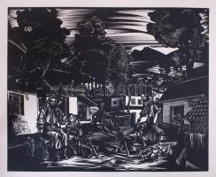 Bordás Ferenc (1911-1982): Tizenkét eredeti fametszet. Budapest é.n. Kir. M. Egyetemi Nyomda. 12 t. ...