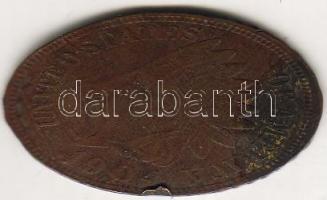 USA 1904. "St. Louis világkiállítás" látogatói által saját kezűleg vert bronz zseton R! T:2/3 kis ph.