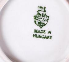 1945 előtt Rózsákkal díszített, aranyozott, matricás, jelzett, pajzspecsétes Zsolnay süteményes kész...