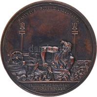 Franciaország 1809. Essling-Asperni csata és a Duna átkelése Br emlékérem (40mm) szignó: Brenet, Denon  E: a Duna folyóistene kettétöri a hidat, a folyó mindkét oldalán francia hadijelvény, H: katonák masíroznak át a hídon, felettük a Győzelem istennő repül T:1- France 1809. The Battle of Essling and Crossing the Danube Br medallion (40mm) sign.: Brenet, Denon O: the god of the river destroys pontoons, R: the army marches over bridge, Victory flies overhead "DANVVIVS PONTEM INDIGNATVS - PROTELIVM AD ESLINGAM XXII MAII MDCCCIX / ITERVM IBIDEM TRAIECTVS V. IVLII MDCCCIX" C:AU