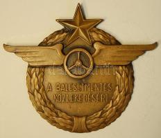 1964. "MHS" lövészérem + "Balesetmentes közlekedésért" nagyalakú Br kitűző T:2 ph.