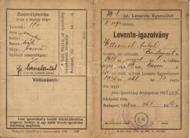 1936 Levente-igazolvány