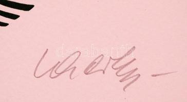 Vasarely Victor (1908-1997): Zebrák. Színes szita EA/HC , papír, jelzett, 26×29 cm