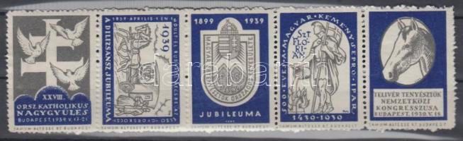 1939 Jubileumi levélzáró ötöscsík