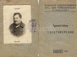 1945 Vörös hadsereg fényképes igazolványa fontos feladat ellátásáról