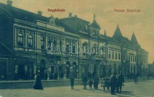 Nagykikinda Franz Joseph square, the shop of Tésits K.