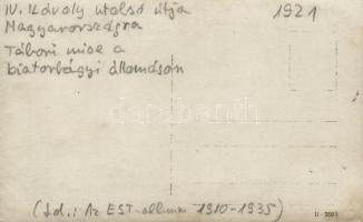 1921 Biatorbágy vasútállomás, IV. Károly és Zita utolsó útja Magyarországra, tábori mise, photo / Th...