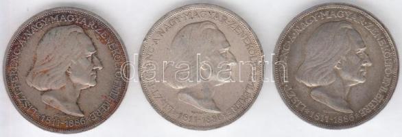 1936. 2P Ag "Liszt" (3x) T:2