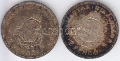 1936. 2P Ag "Liszt" (2x) T:2 patina