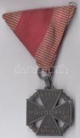 1916. "Károly-Csapatkereszt" cink kitüntetés mellszalaggal T:2 Hungary 1916. "Karl Troop Cross" zinc decoration with ribbon C:XF