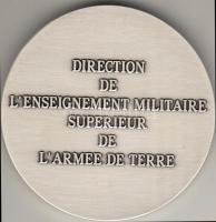 Franciaország "Szárazföldi katonai főiskola" dekoratív nagyméretű fém emlékplakett díszdob...