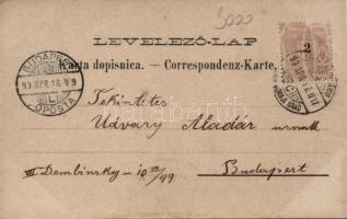 1899 Eszék Drava bridges (small tear)