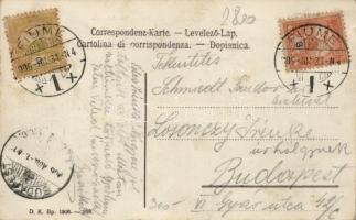 Fiume Adamich street, Grand Hotel Europe, Hotel Lloyd, tram