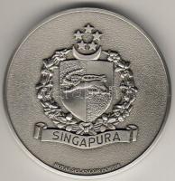 Szingapúr "The Istana Singapore" nagyméretű fém plakett díszdobozban, személyesen a szinga...