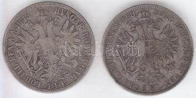 Ausztria 1860A 1Fl Ag + 1873. 1Fl Ag "Ferenc József" T:3
Austria 1860A 1 Florin Ag + 1873....