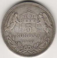 1900. 5K ezüst T:3 ph.