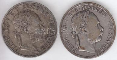 Ausztria 1879. 1Fl Ag + 1887. 1Fl Ag "Ferenc József" T:2-,3
Austria 1879. 1 Florin Ag + 18...