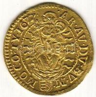 1677K.B. "I.Lipót" Dukát arany 3,50g T:2 kis karc É.H.992a