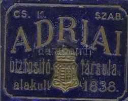 Adriai biztosító fémtábla