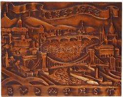 Madarassy Walter (1909-1994) 1973. "Budapest 1873-1973" Centenáriumi Br plakett (75x98mm) T:1 Hungary 1973. "Budapest" commemorative Br plaque. Sign: Walter Madarassy (75x98mm) C:UNC