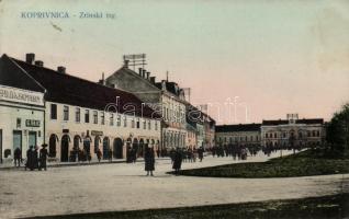 Kapronca, Koprivnica Zrínyi square, the shops of G. Vaic and Braca Reich