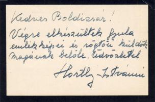 1943 Horty Istvánné aláírása Boldizsár Istvánnak írt sajátkezű levélen