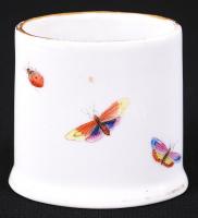 Herendi fogpiszkáló tartó, jelzett, kézzel festett, hibátlan, m:5 cm, h:5 cm