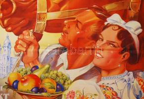 1941 Kalocsai Mezőgazdasági Kiállítás. Kőnyomatos plakát. Klösz nyomda s: Füzesi Árpád / 
1941 Litho...