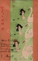 Geisha IX litho s: Raphael Kirchner