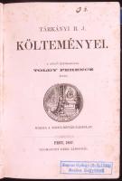 Tárkányi Béla József költeményei. Szerk: Toldy Ferenc. Pest, 1857, Szent István Társulat. Félvászon kötésben, a kötés belül levált