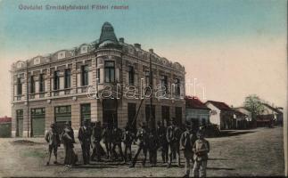 Érmihályfalva Főtér, Grósz Hermann kereskedése / main square, shop