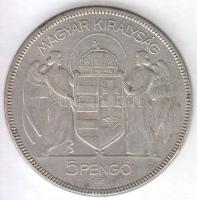 1930. 5P Ag "Horthy-jobbra" T:3