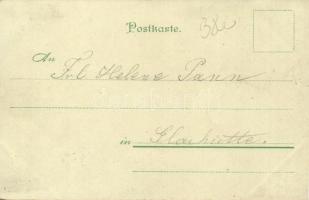 1899 Rowing race litho (small tear)