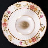Kézzel festett, búzavirágokkal  és pillangókkal díszített, hibátlan, jelzett, Zsolnay porcelán gyert...